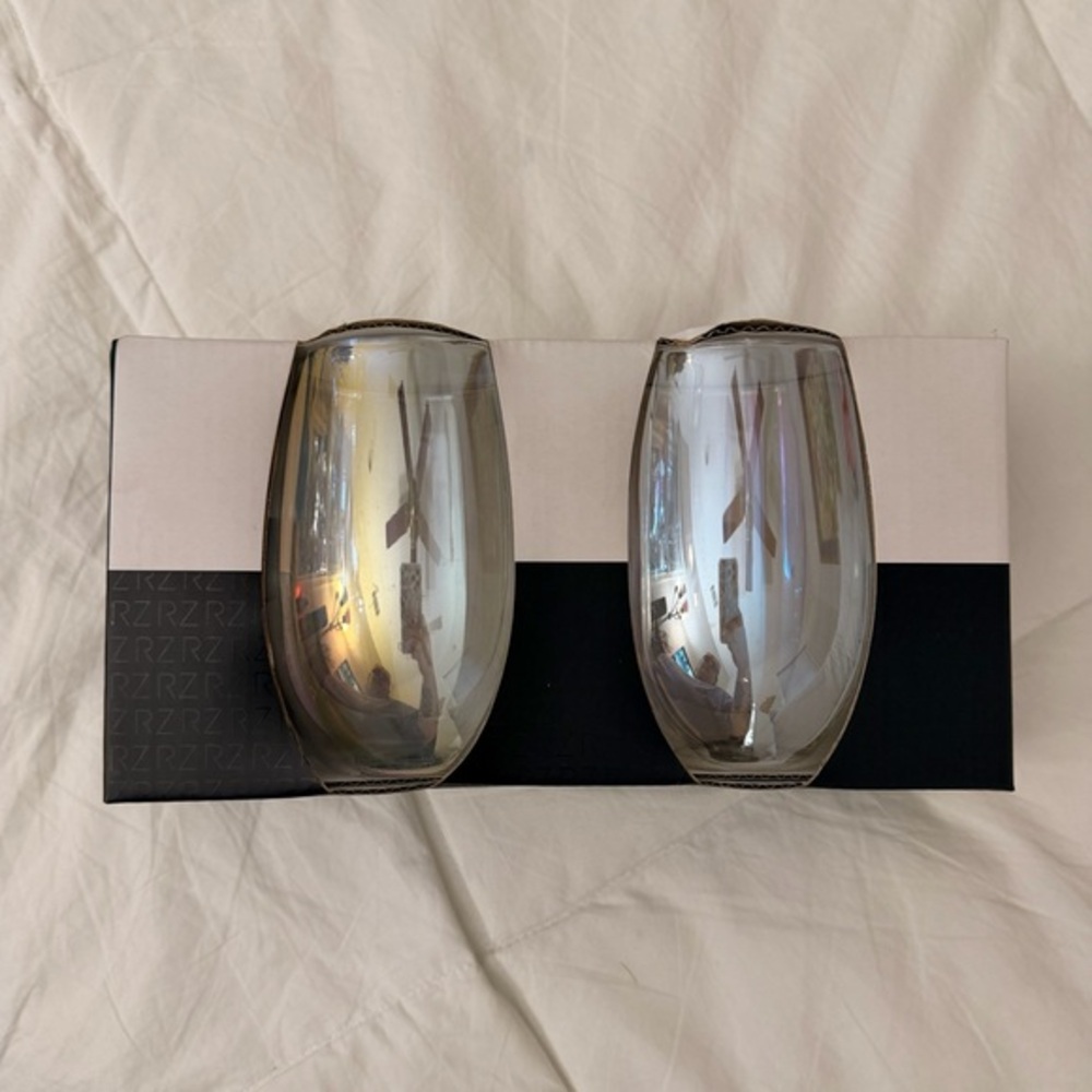 Rachel Zoe Stemless Wine Glasses - Colorshifting Glass